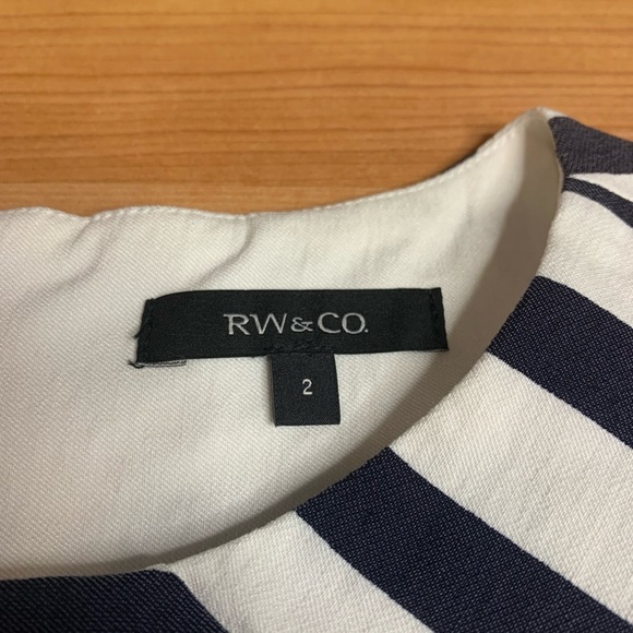RW&CO. Striped Sleeveless Sheath Midi Dress - Size 2 - Picture 2 of 7